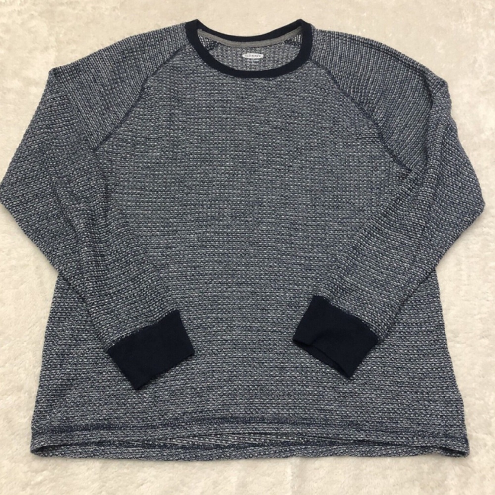 Old Navy Men's Soft-Washed Crew Neck Lightweight Sweater Blue Gray Large